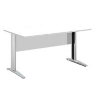 Scrivania Easy fianchi verniciati effetto cromato - lineare - 160 x 80 x 72 cm - bianco - Artexport - 003JO-CR_3 - DMwebShop