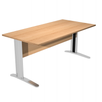 Scrivania Easy fianchi verniciati effetto cromato - lineare - 160 x 80 x 72 cm - faggio - Artexport - 003JO-CR_6 - DMwebShop