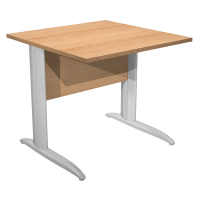 Scrivania Easy fianchi verniciati effetto cromato - lineare - 80 x 80 x 72 cm - faggio - Artexport - 001JO-CR_6 - DMwebShop
