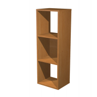 Libreria casellario Rainbow - 3 caselle - 35,9 x 29,2 x 103,9 cm - noce chiaro - Artexport - 3MaxC/4 - DMwebShop