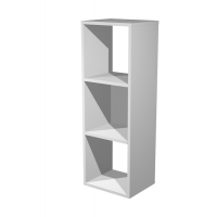 Libreria casellario Rainbow - 3 caselle - 35,9 x 29,2 x 103,9 cm - grigio alluminio - Artexport