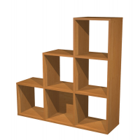 Libreria casellario Rainbow - 6 caselle a scalare - 104,1 x 29,2 x 103,9 cm - noce chiaro - Artexport - 6DMaxC/4 - DMwebShop