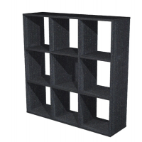 Libreria casellario Rainbow - 9 caselle - 104,1 x 29,2 x 103,9 cm - nero venato - Artexport