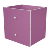 Cassettiera per casellario Rainbow - 2 cassetti - 32,5 x 28,8 x 32,5 cm - viola - Artexport