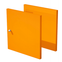 Coppia ante Rainbow - 32,2 x 32,1 cm - per libreria - arancio - Artexport