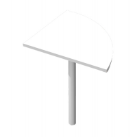 Angolare Agora' Basic - 90 gradi - 80 x 80 cm - gamba di supporto in metallo - bianco - Artexport - L90E+60011-3 - DMwebShop
