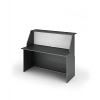 Modulo Prestige reception sopralzo-desktop - 140 x 76,1 x 117 cm - nero venato-bianco - Artexport