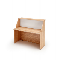 Modulo Prestige reception sopralzo-desktop - 140 x 76,1 x 117 cm - ciliegio arabis-bianco - Artexport
