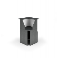 Modulo Prestige reception - 90 gradi - 76,1 x 76,1 x 117 cm - nero venato-bianco - Artexport