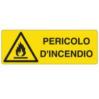 Cartello segnalatore - 35 x 12,5 cm - PERICOLO D'INCENDIO - alluminio - Cartelli Segnalatori - E1712K - 8787630251713 - DMwebShop