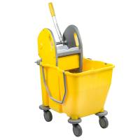 Carrello a doppia vasca Pressduo - 60 x 36 x 82 cm - 15+15 lt - con strizzatore e ruote pivottanti - Medial International - 705002 - 8056324531869 - DMwebShop