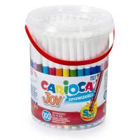 Pennarelli Joy - punta fine - colori assortiti - Barattolo 100 pezzi - Carioca - 43176 - 8003511431761 - DMwebShop