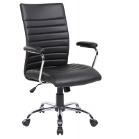 Poltrona direzionale San Francisco M - con ruote e braccioli - nero - Serena Group E8234MK