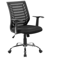 Seduta operativa Miami - con braccioli - schienale in rete nero-seduta nero - Serena Group - H8082K - 8032937537887 - DMwebShop