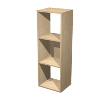 Libreria casellario Rainbow - 3 caselle - 35,9 x 29,2 x 103,9 cm - rovere - Artexport - 3MaxC/C - DMwebShop