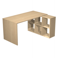 Postazione Home-Office - 6 caselle - 140 x 104 x 72,4 cm - rovere - Artexport - 2767/6Max_3-C - DMwebShop