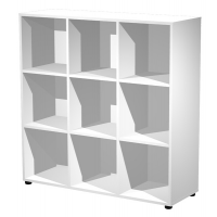 Contenitore Maxi Rainbow - 9 caselle a giorno - 119 x 40 x 120,6 cm - bianco - Artexport - 9MAXM/A/B-3 - DMwebShop