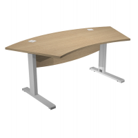 Scrivania Agora' Direction - fianchi a L - piedi in metallo - 190 x 96 x 73 cm - rovere - Artexport - BMNG-URB+MOD/C - DMwebShop