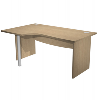 Scrivania Agora' Direction Compact - SX - fianco pannello - L180 cm - rovere - Artexport