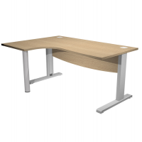 Scrivania Agora' Direction Compact - SX - fianco a L in metallo - L160 cm - rovere - Artexport - URB/V-CP16SX+MOD/C - DMwebShop