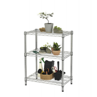 Kit scaffale Archimede Outdoor - 3 ripiani - acciaio zincato - 36 x 60 x 75 cm - cromato - Serena Group - ZN1424-3 - 8032937534602 - DMwebShop