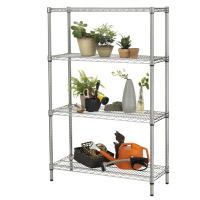 Kit scaffale Archimede Outdoor - 4 ripiani - acciaio zincato - 36 x 90 x 137 cm - cromato - Serena Group - ZN1436-4 - 8032937534633 - DMwebShop