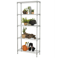 Kit scaffale Archimede Outdoor - 5 ripiani - acciaio zincato - 36 x 90 x 177 cm - cromato - Serena Group - ZN1436-5 - 8032937534695 - DMwebShop