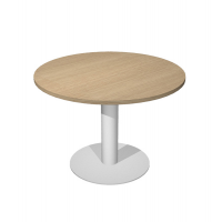 Tavolo riunione Agora' Direction - tondo - Ø 80 cm - altezza 73 cm - gamba metallo - rovere - Artexport - PR80+BASE50/C - DMwebShop