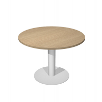 Tavolo riunione Agora' Direction - tondo - Ø 100 cm - altezza 73 cm - gamba metallo - rovere - Artexport - PR10+BASE50/C - DMwebShop
