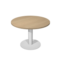 Tavolo riunione Agora' Direction - tondo - Ø 120 cm - altezza 73 cm - gamba metallo - rovere - Artexport - PR12+BASE50/C - DMwebShop