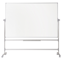 Lavagna magnetica girevole Earth - 120 x 150 cm - bianco - Bi-office - RQR0424GR - 5603750001188 - DMwebShop