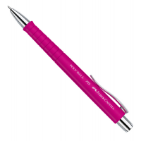 Penna a sfera a scatto Poly ball - punta 0,7 mm - fusto rosa - Faber Castell - 241128 - 6933256626141 - DMwebShop