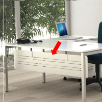 Controventatura metallica Easy Plus - per scrivania L120 cm - 108 x 30 cm - bianco - Artexport
