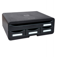 Cassettiera Toolbox - 27 x 35,5 x 13,5 cm - 4 cassetti - nero - Exacompta - 319714D - 9002493424180 - DMwebShop