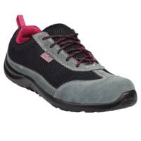 Calzatura di sicurezza Como S1P SRC pelle scamosciata poliestere mesh numero 41 nero fucsia - 8006