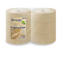Carta igienica EcoNatural Maxi Jumbo 9,1 cm x 300 mt 15,5 gr diametro 24 - 5 cm pacco 6 pezzi Lucart 812140P - 287
