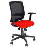Poltrona semidirezionale Molly MLA con braccioli regolabili rosso - 10046