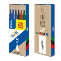 Refill a sfera Frixionball punta 0,7 mm 3 blu 1 nero 1 rosso 1 verde - 5344