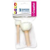 Tampone in spugna per stencil - Ø 2 - 4 cm - blister 2 pezzi - Deco - 06830 - 8004957068306 - DMwebShop