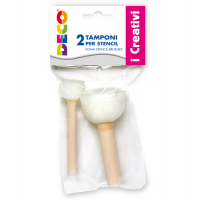 Tampone in spugna per stencil - Ø 2 - 4 cm - blister 2 pezzi - Deco - 06830 - 8004957068306 - DMwebShop