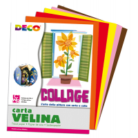 Carta velina - 50 x 76 cm - assortimento 5 colori caldi - busta 25 fogli - Deco - 10732 - 8004957107326 - DMwebShop