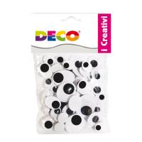 Occhietti adesivi ovali - misure assortite ovali - busta 50 pezzi - Deco - 11496 - 8004957114966 - DMwebShop