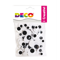 Occhietti adesivi ovali - misure assortite ovali - busta 50 pezzi - Deco - 11496 - 8004957114966 - DMwebShop