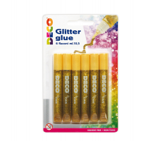 Blister colla glitter - 10,5 ml - oro - conf. 6 pezzi - Deco 05885