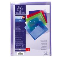 Busta a tasca con chiusura in velcro - PPL - 24 x 32 cm - colori assortiti - conf. 5 pezzi - Exacompta - 56420E - 3130630565208 - DMwebShop