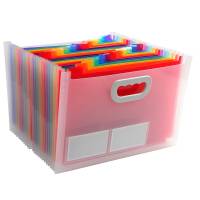 Classificatore con maniglia Crystal - 24 tasche - PP - 33 x 23,5 x 25 cm - Exacompta - 55198E - 3130630551980 - DMwebShop