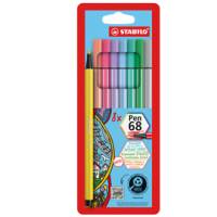 Pennarelli Pen 68 - colori assortiti pastello - busta 8 pezzi - Stabilo - 68/8-01 - 4006381507882 - DMwebShop