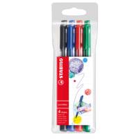 Pennarello PointMax punta feltro - punta 0,8 mm - astuccio 4 colori: blu, nero, rosso, verde - Stabilo - 488/4 - 83068M - DMwebShop