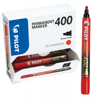 Scatola Marcatore Permanente Markers 400 - punta a scalpello 4,5 mm - rosso - scatola 15 + 5 pezzi - Pilot - 002716 - 3131910514602 - DMwebShop