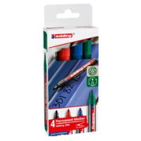 Marcatore permanente 300 - punta conica - 1,5 - 3 mm - colori assortiti - astuccio 4 pezzi - Edding - 4-300-4-2 - 4057305072375 - DMwebShop
